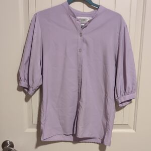 Disney Lavender Casual Button Down Shirt
